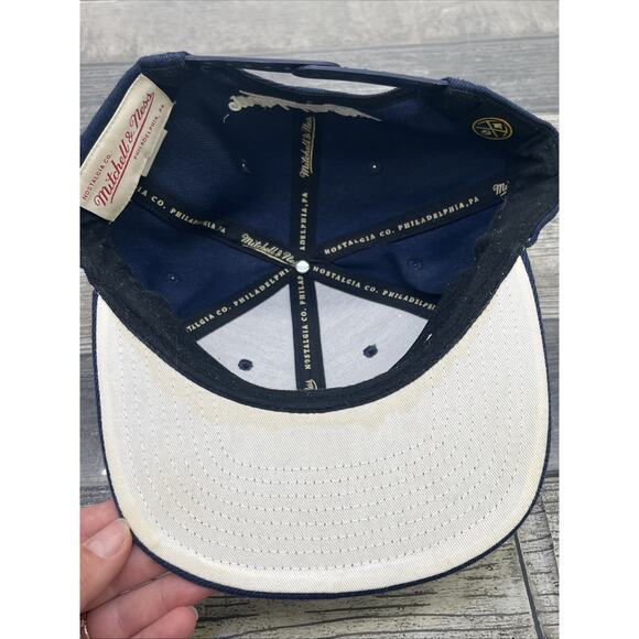 Mitchell & Ness Denver Nuggets NBA Snapback Cap 3D Logo Navy Hat Used. - Picture 4 of 9